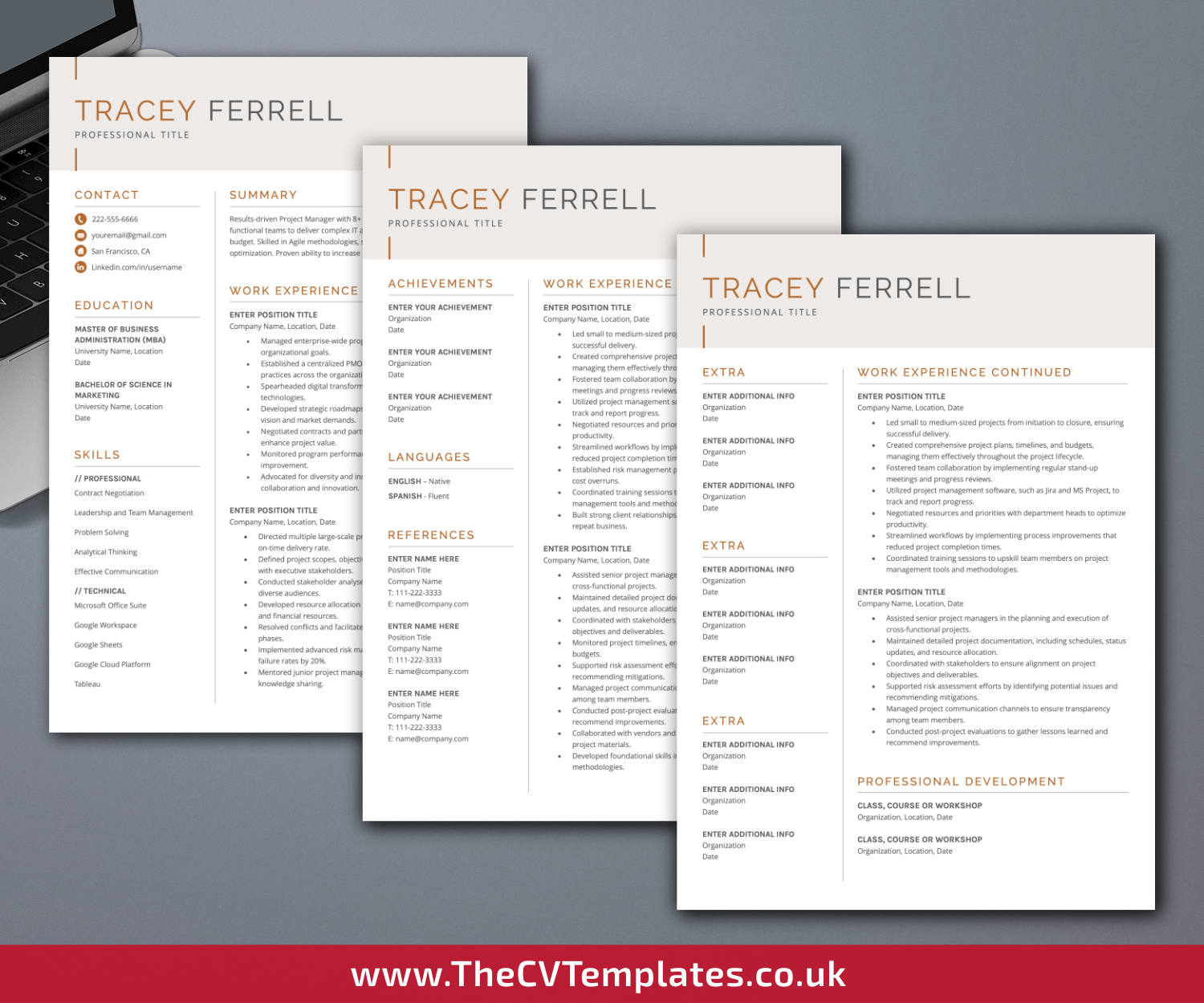 thecvtemplates.co.uk-resume template image