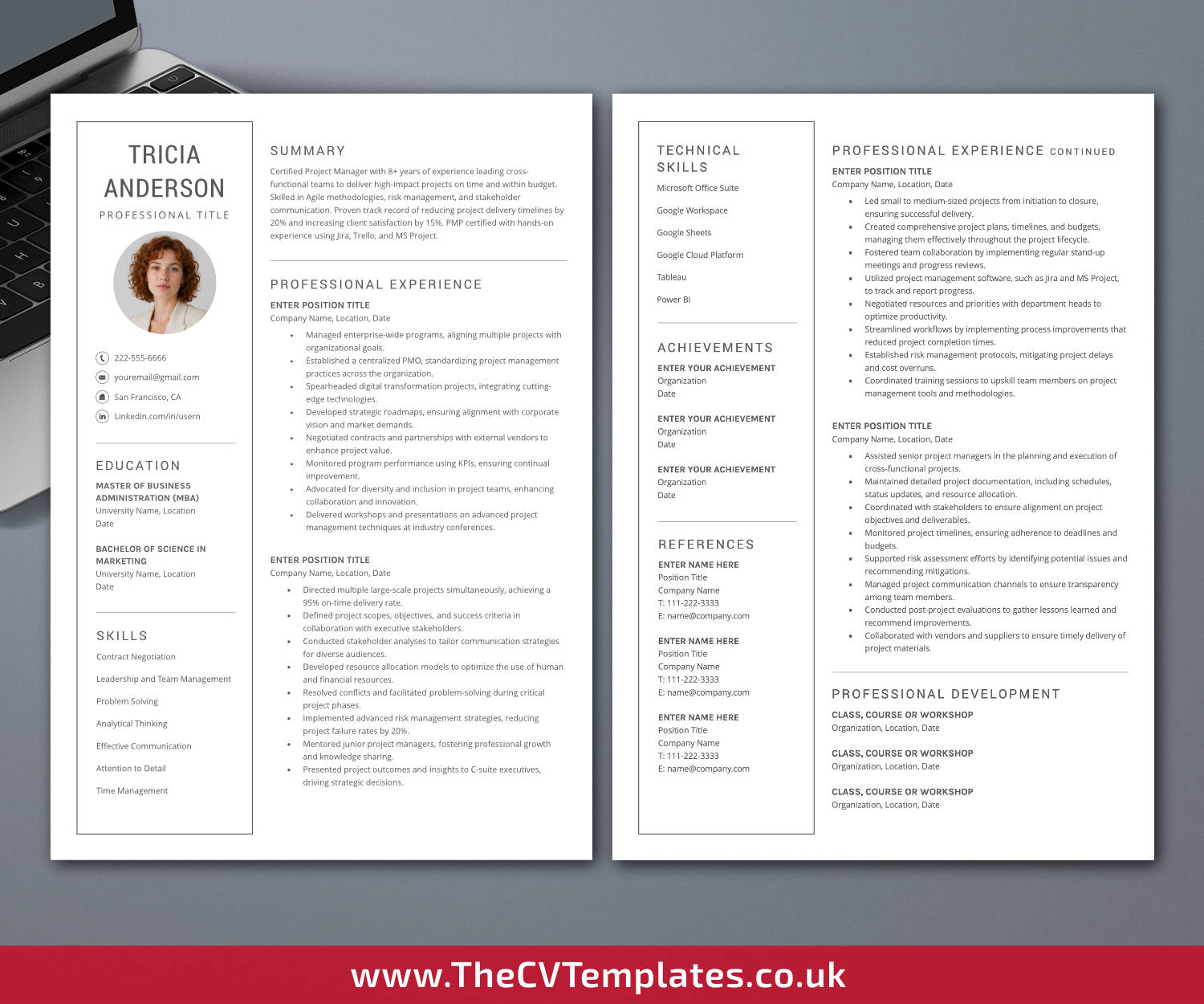 thecvtemplates.co.uk-resume template image