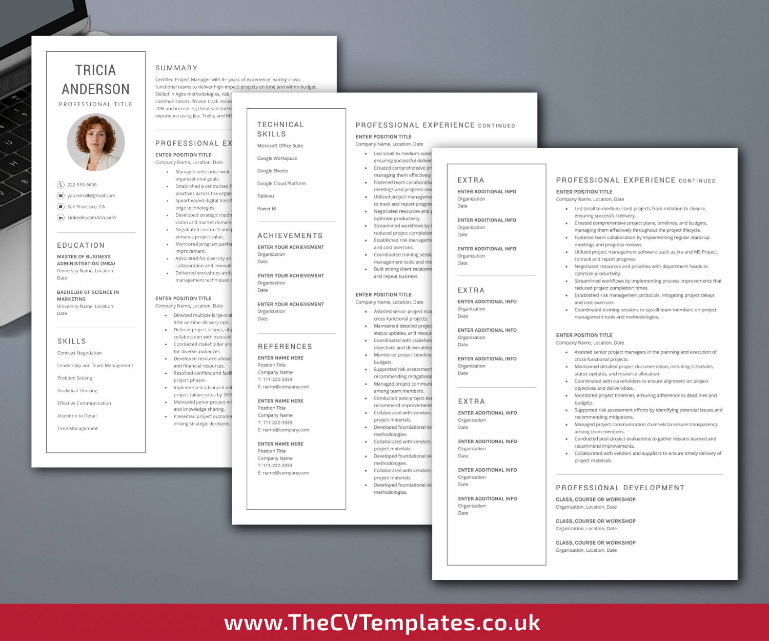 thecvtemplates.co.uk-resume template image